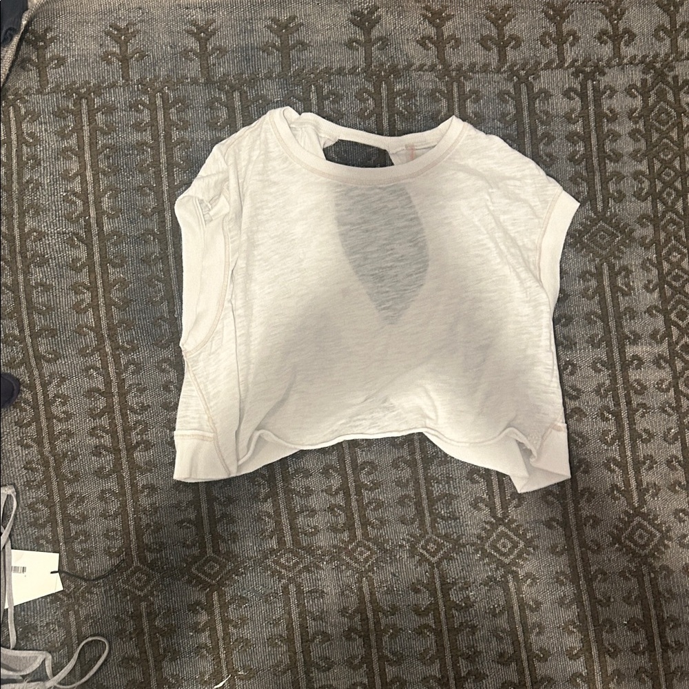 Free People White Crop Top